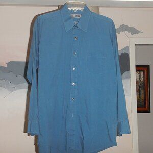Men's Blue/Gray Oleg Cassini button down dress shirt 16  32-33